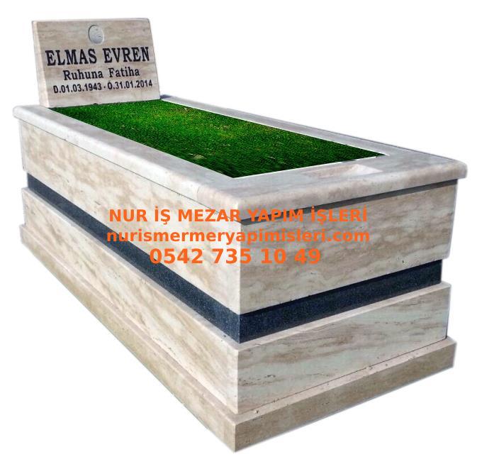 M4 Traverten Mezar Modeli - Bolu Traverten Mezar Fiyatları - Görsel 2
