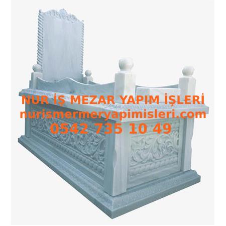 M14 Rölyef Kabartmalı Marmara Mermeri - Tekirdağ Mezar Taşı Fiyatı