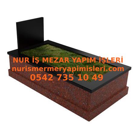 İ-30 Santiago Red Granit & Siyah Granit Mezar Modeli - Bursa Mezar Taşı Fiyatı