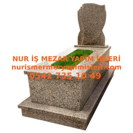 L34 Krem Rengi Granit Mezar Modeli - Muğla Mezar Taşı Fiyatı