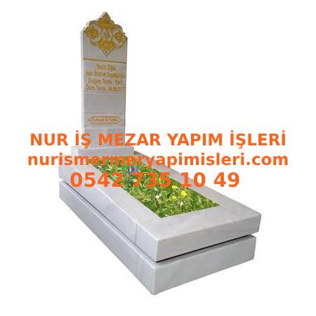 M19 Beyaz Mermer Blok Mezar Modeli - Muğla Mezar Taşı Fiyatı