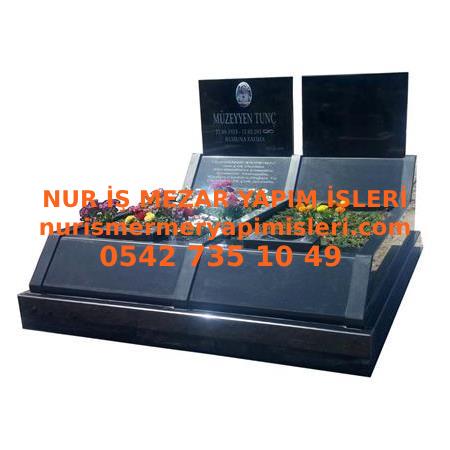G89 Absolute Black Çift Kişilik Eğimli Mezar Modeli - Muğla Mezar Yapım