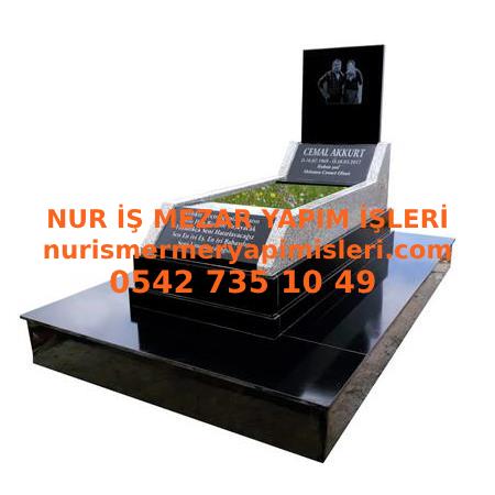 G93 Absolute Black Beta Özel Eğimli Mezar Modeli - Çanakkale Mezar Yapım