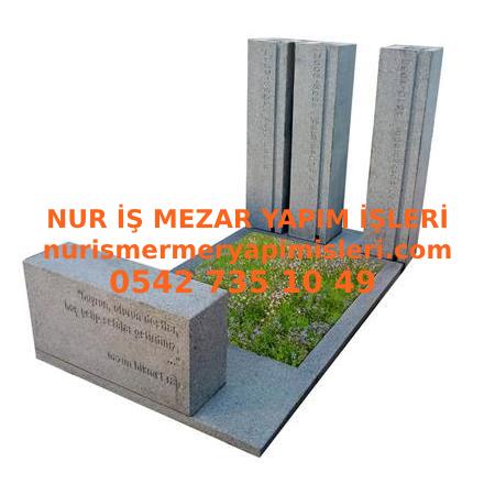 G95 Beta Granit Sütunlu Mezar Modeli - Urfa Mezar Yapım