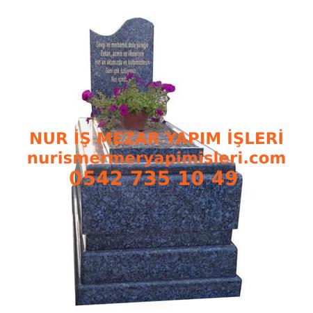 G114 Blue Pearl Granit Mezar Modeli - Amasya Mezar Yapımı