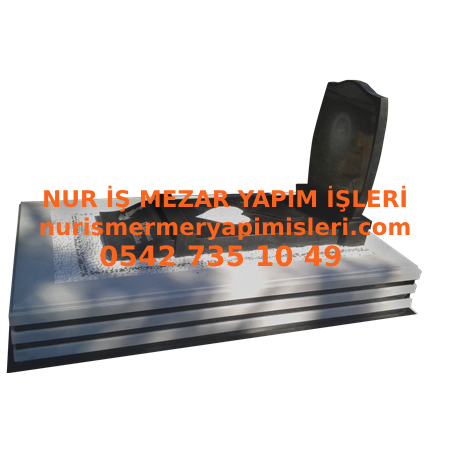 G137 Absolute Black Granit Kalpli Mezar Modeli - Aydın Mezar Taşı Fiyatları