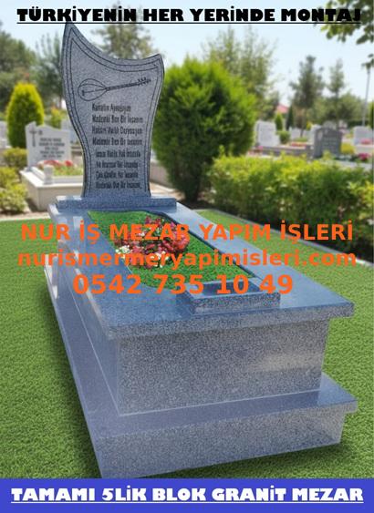 G151 Beta Granit Özel Mezar Modeli - Sivas Gri Granit Mezar Modeli - Görsel 3