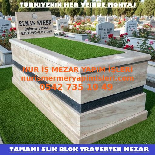 M4 Traverten Mezar Modeli - Bolu Traverten Mezar Fiyatları