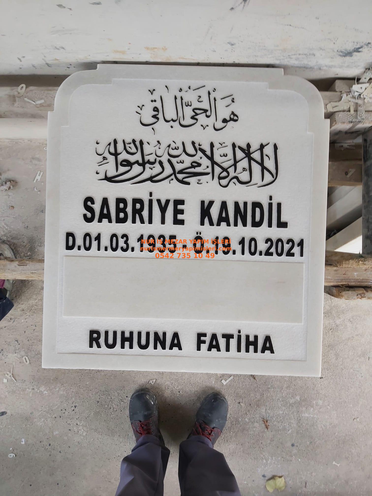 Tek Kişilik 6 lık Kabartma Yazı Mezar Taşı Modeli