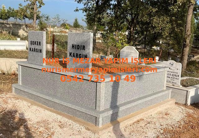 Balıkesir Çift Kişilik Komple Gri Renkli Granit Mezar Model Fiyatı