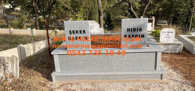 Balıkesir Çift Kişilik Komple Gri Renkli Granit Mezar Model Fiyatı - Görsel 2