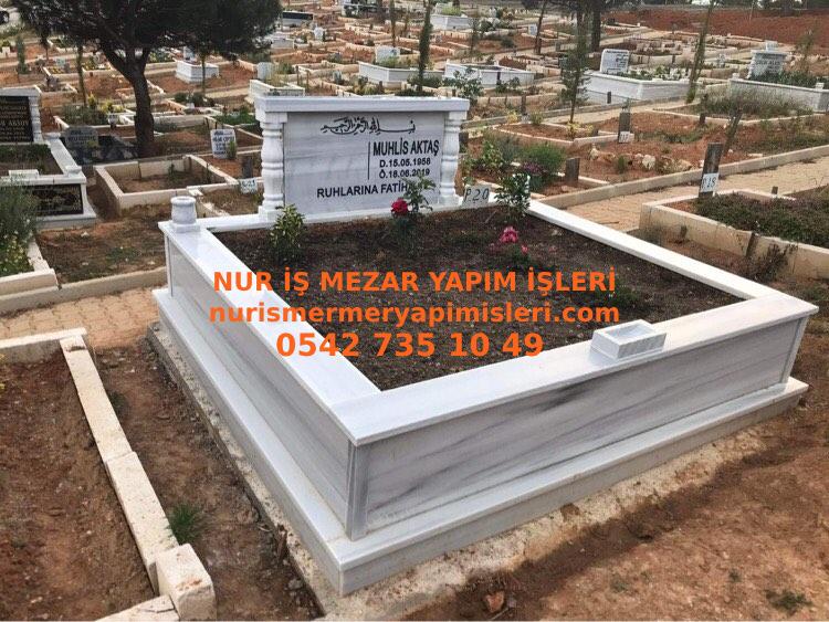 Çanakkale Çift Kişilik Sütunlu Mermer Mezar - Görsel 3