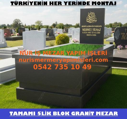 A-2 Nero Gaska Granit Mezar Modeli - İstanbul Mezar Taşı Fiyatı