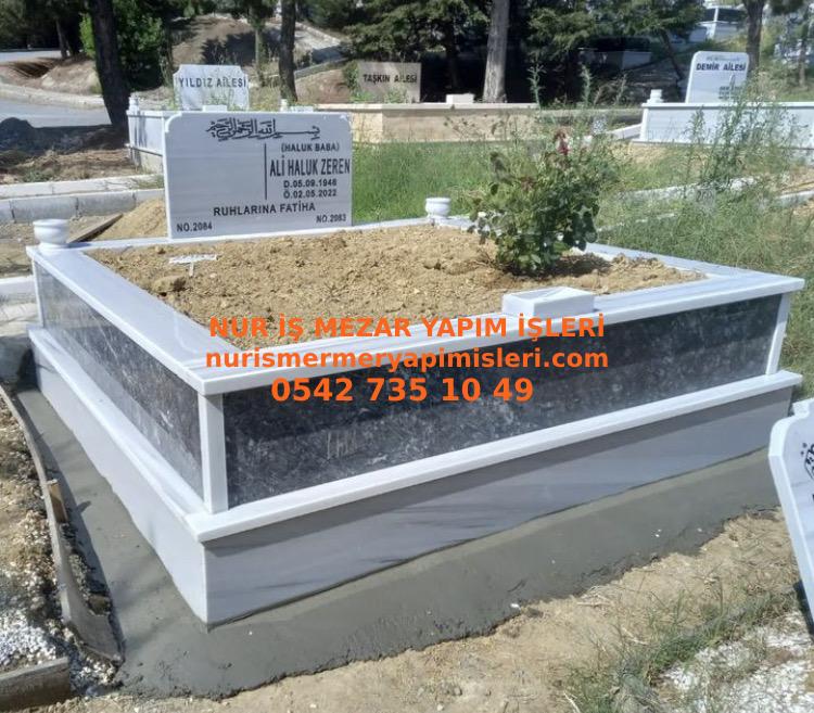 Kocaeli İki Kişilik Gövde Siyah Mermer Mezar Modeli - Görsel 2
