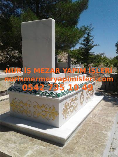 İstanbul Tek Kişilik Desen İşleme Mermer Mezar - Görsel 4