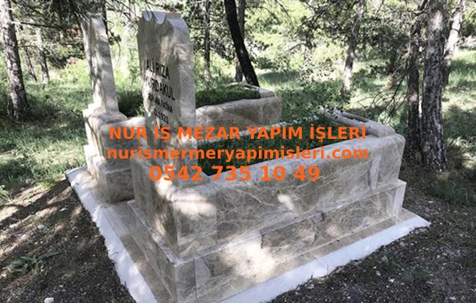 Denizli Tek Kişilik Emparador Granit Blok Granit Mezar - Görsel 4