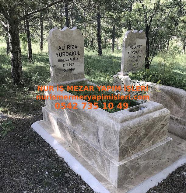 Denizli Tek Kişilik Emparador Granit Blok Granit Mezar - Görsel 3