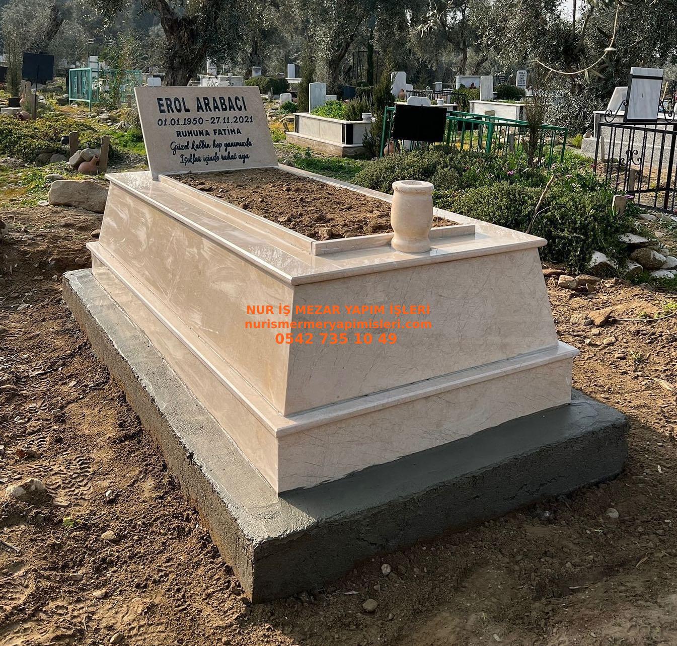 Aydın Tek Kişilik Bilecik Bej Konik Mezar