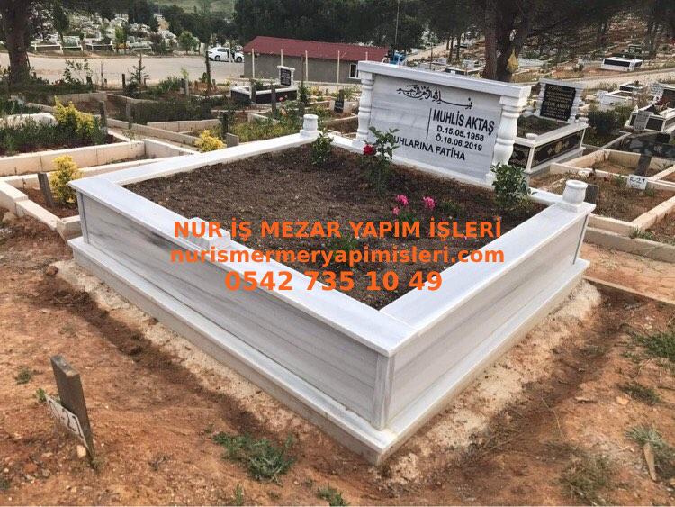 Çanakkale Çift Kişilik Sütunlu Mermer Mezar