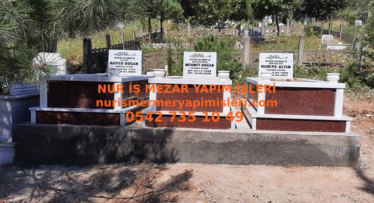 Balıkesir Tek Kişilik Temel Gövde Granit Mermer Mezar