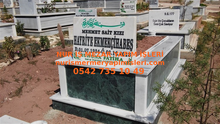 Balıkesir Tek Kişilik Temel Gövde Granit Mermer Mezar - Görsel 7