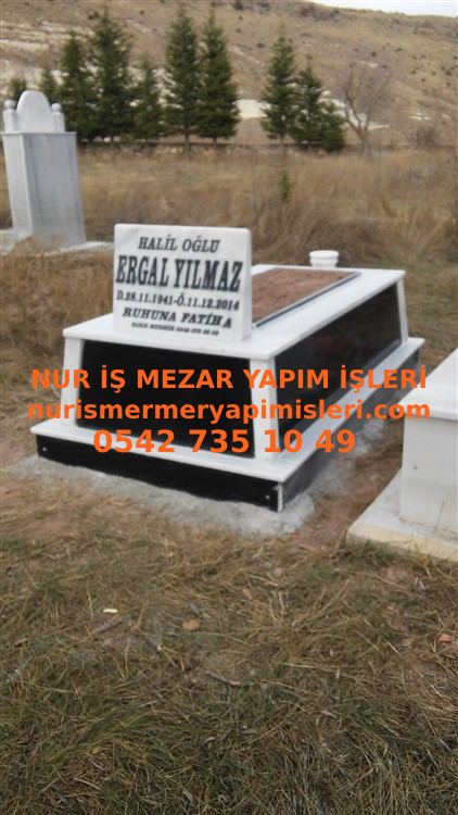 Balıkesir Tek Kişilik Temel Gövde Granit Mermer Mezar - Görsel 4