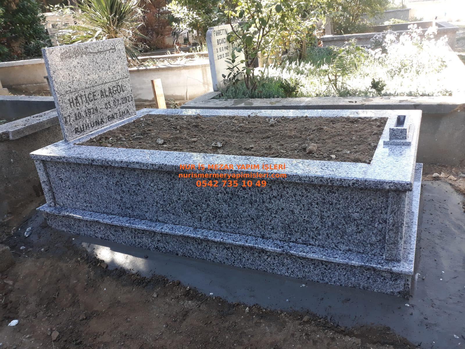Malatya Tek Kişilik Siyah Granit Mezar Modeli - Görsel 3