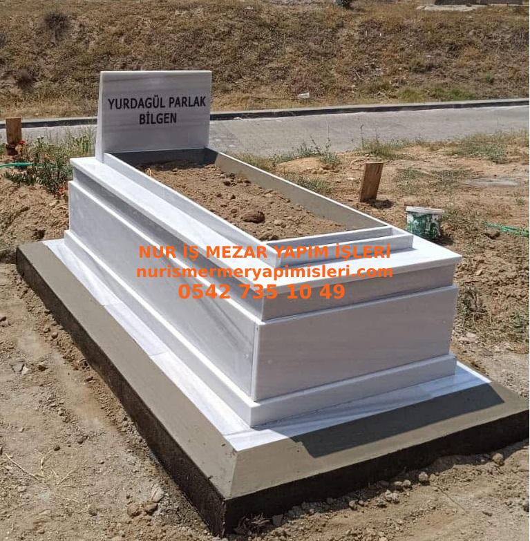 Aydın Tek Kişilik Mermer Çıtalı Mezar Modeli - Görsel 4