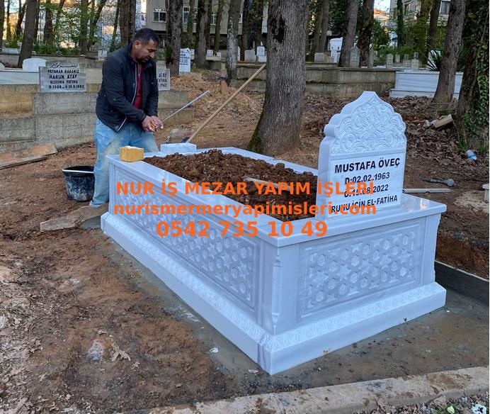 Denizli Tek Kişilik Temel Gövde Desen İşlemeli Mezar
