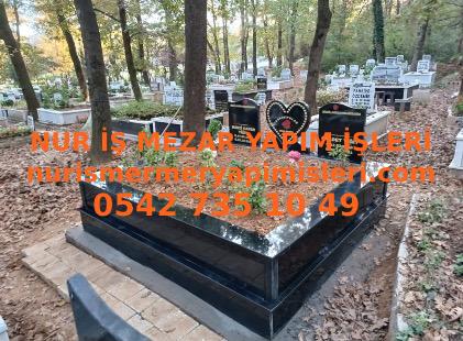 Erzincan İki Kişilik Kalp Baştaşı Komple Granit Mezar