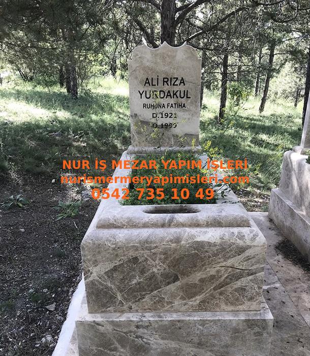 Denizli Tek Kişilik Emparador Granit Blok Granit Mezar