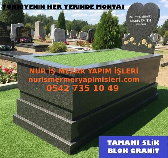L16 Granit Mezar Modeli - Yozgat Kalpli Granit Mezar Fiyatları