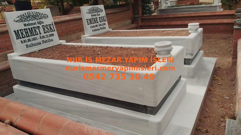 Çanakkale Tek Kişilik Marmara Mermer 6cm Blok Mezar Modeli - Görsel 2