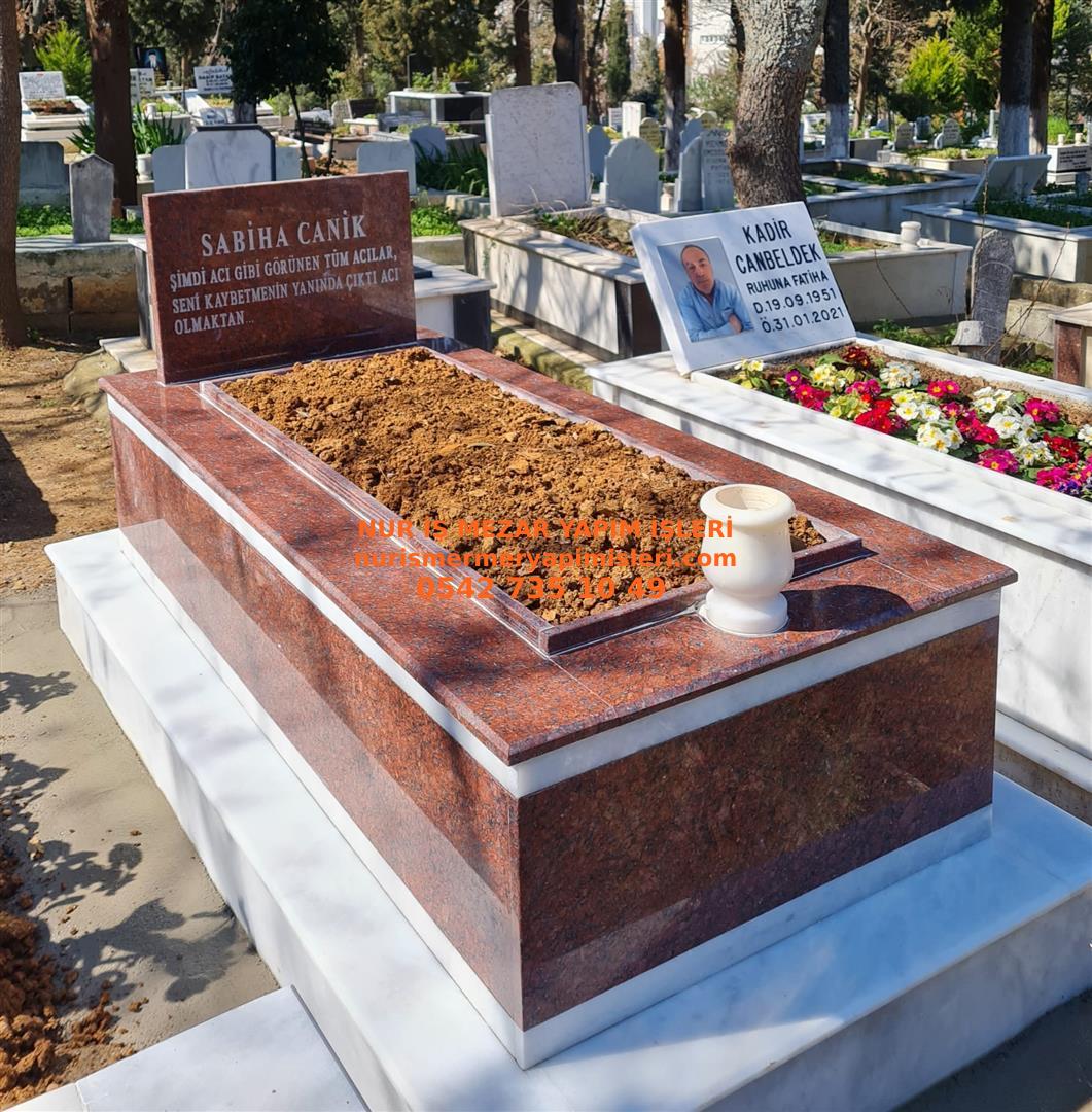 Kütahya Tek Kişilik Temel Mermer Granit Mezar Modeli
