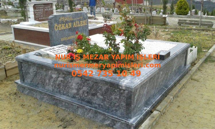 Aydın İki Kişilik Siyah Granit Mezar Modeli Fiyatı - Görsel 4