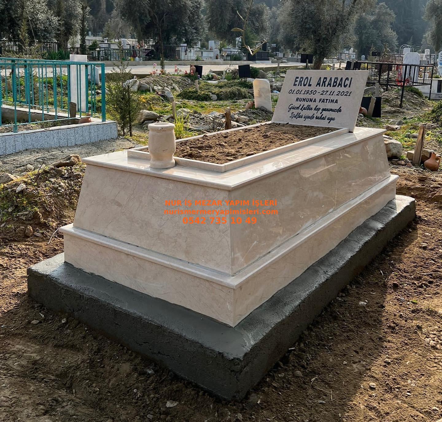 Aydın Tek Kişilik Bilecik Bej Konik Mezar - Görsel 2