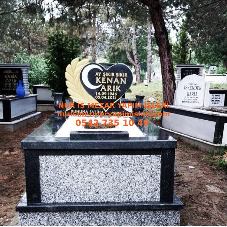 Afyon Tek Kişilik Cnc Kesim Baş Taşılı Granit Mezar Modeli