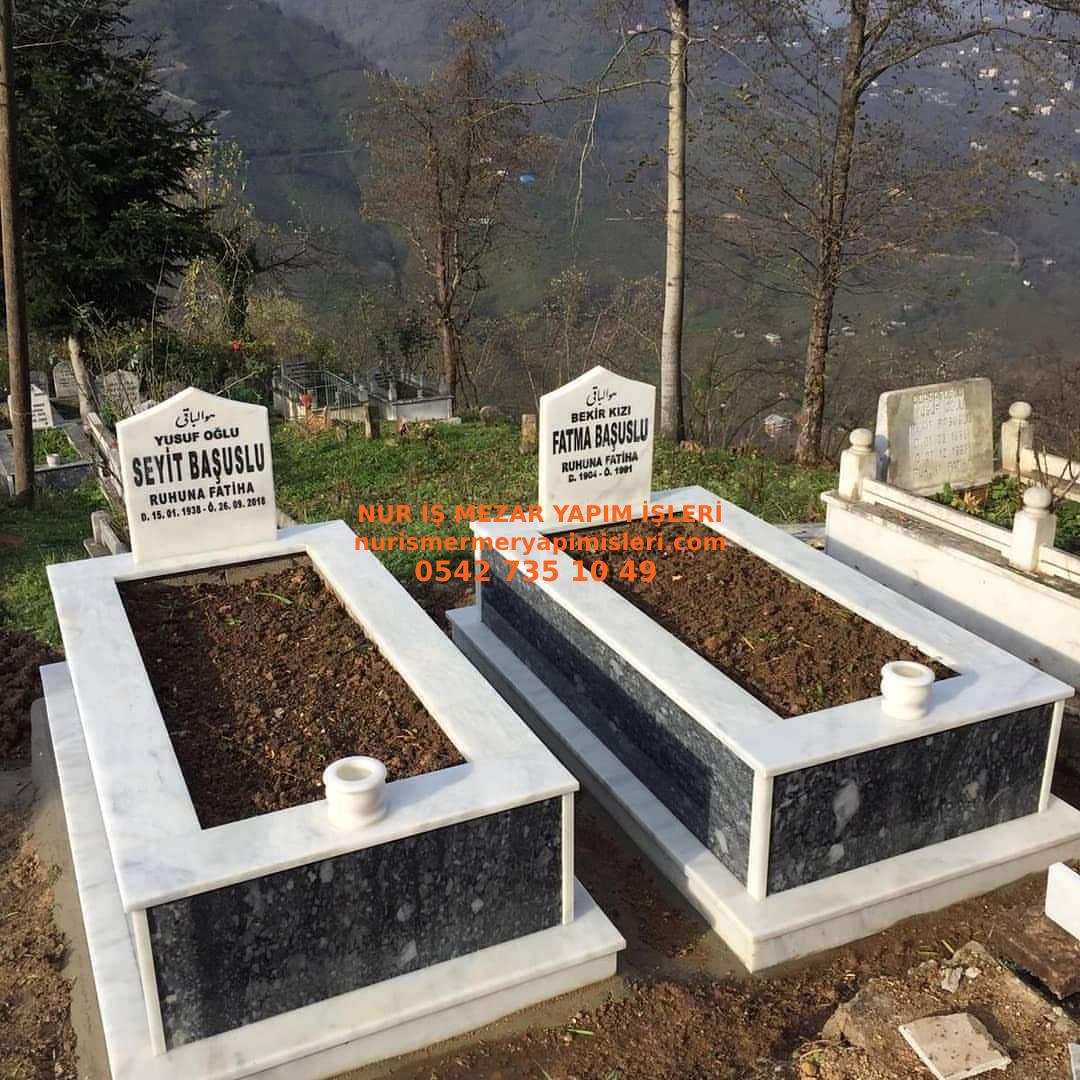 Denizli Tek Kişilik Gövde Siyah Mermer Mezar