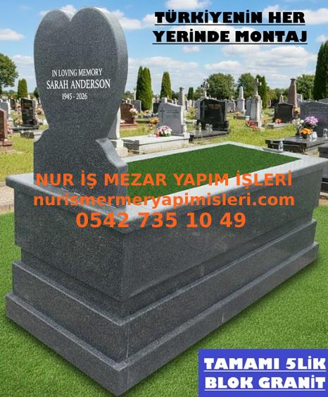 L16 Granit Mezar Modeli - Yozgat Kalpli Granit Mezar Fiyatları - Görsel 2