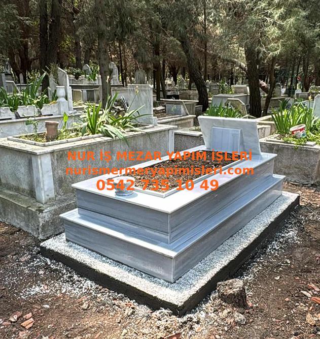 Y-3 Tek Kişilik Marmara Mermer Mezar – İzmir Ucuz Mezar Yapımı - Görsel 2
