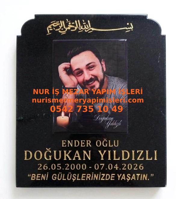 Granit Mezar Taşı Üzerine Renkli Solmayan Resim - Görsel 2