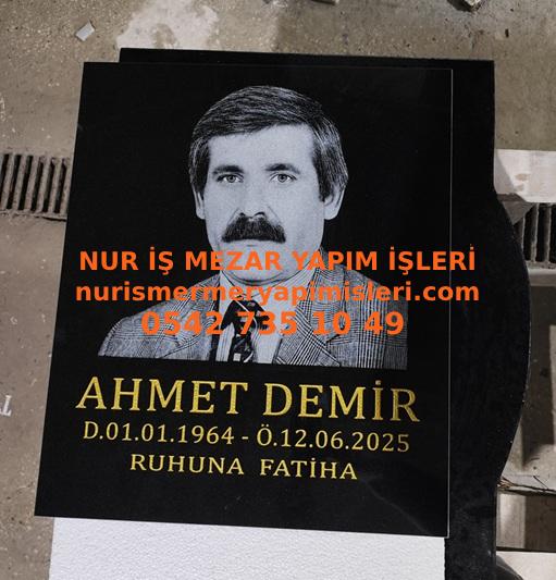 Mezar Taşı Üzerine Lazer Resim