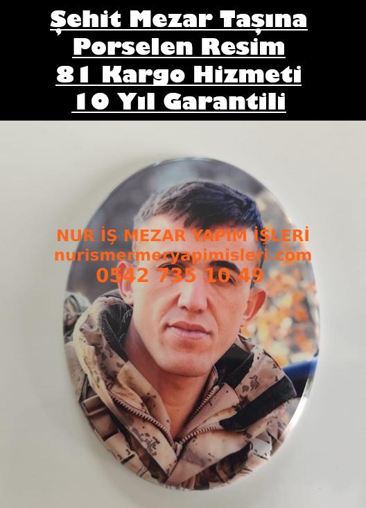 Şehit Mezar Taşına Solmayan Porselen Fotoğraf